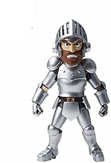 Figura articulada de Sir Arthur, protagonista de Ghosts 'n Goblins, vistiendo su armadura de caballero plateada completa, un icono de los juegos de plataformas de Capcom.