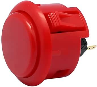 Botón arcade rojo de 30mm con microinterruptor para máquina recreativa y proyectos DIY arcade