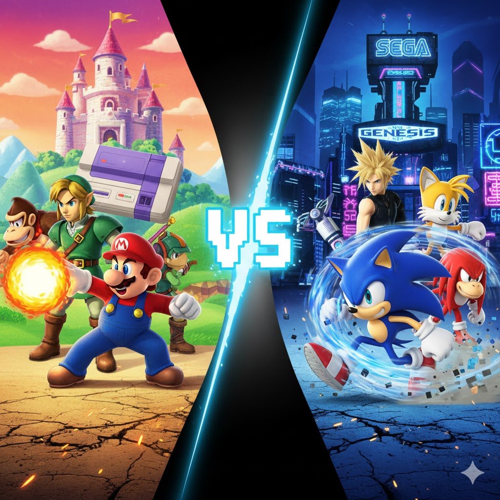 mejores consolas retro 16 bits: Cuando elegir entre Nintendo y Sega era una cuestión de honor