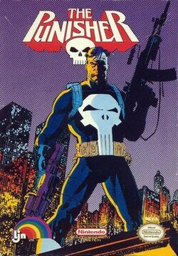 Portada del videojuego The Punisher para Nintendo NES lanzado en 1990 basado en el personaje de Marvel
