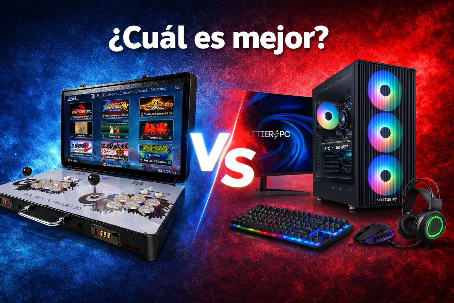 Máquina arcade frente a PC gaming para montar MAME en casa