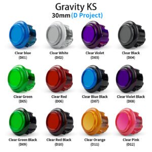 Qanba Gravity KS — botones arcade silenciosos 30 mm