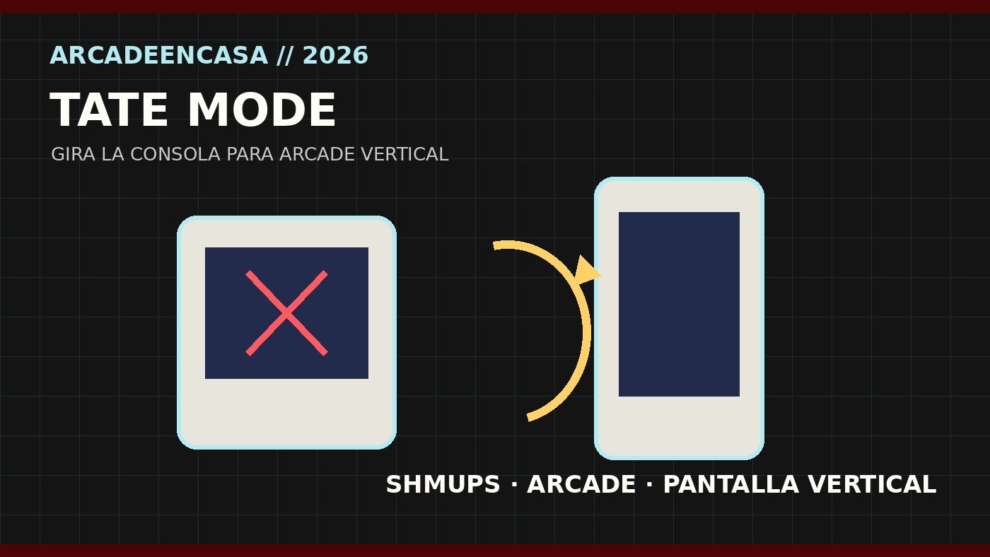 TATE Mode: giro vertical para shmups y arcades diseñados para pantalla vertical.
