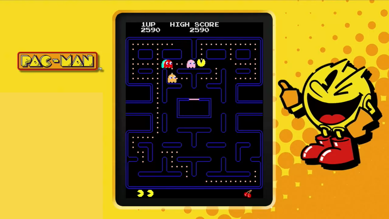 Pac-Man y los fantasmas en una imagen oficial de Pac-Man Museum