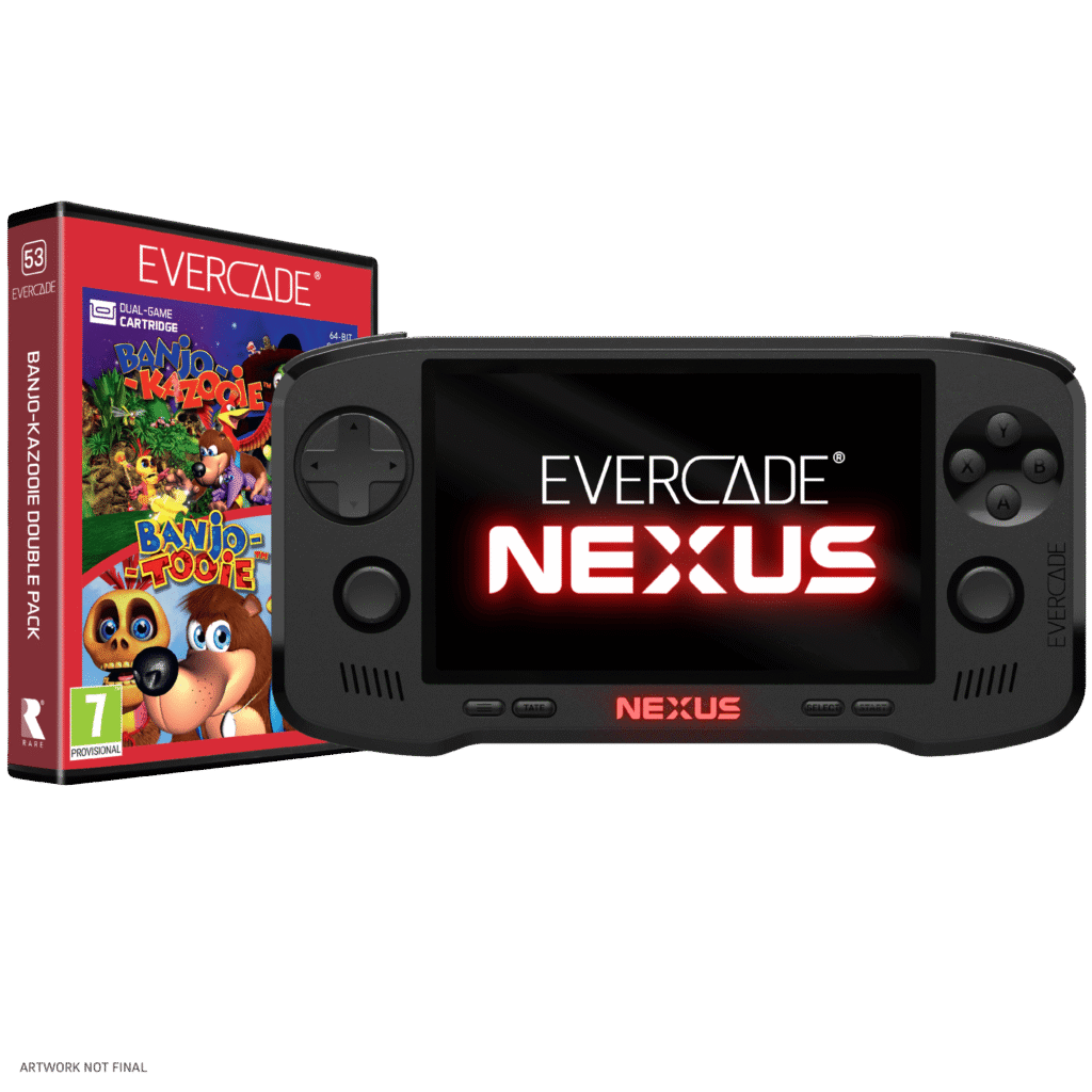 Evercade Nexus — portátil retro con Banjo-Kazooie Double Pack