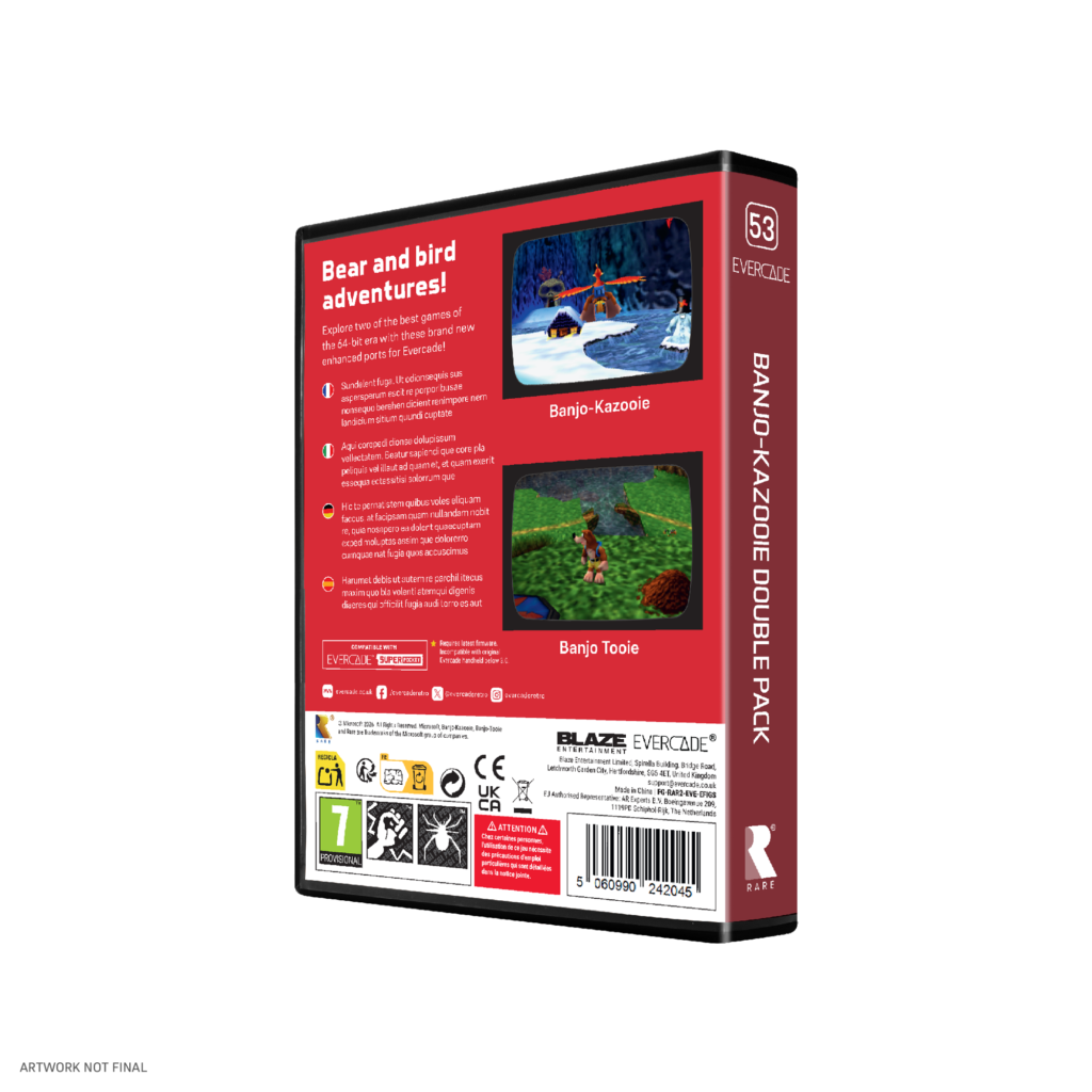 Evercade Nexus TATE y juego vertical